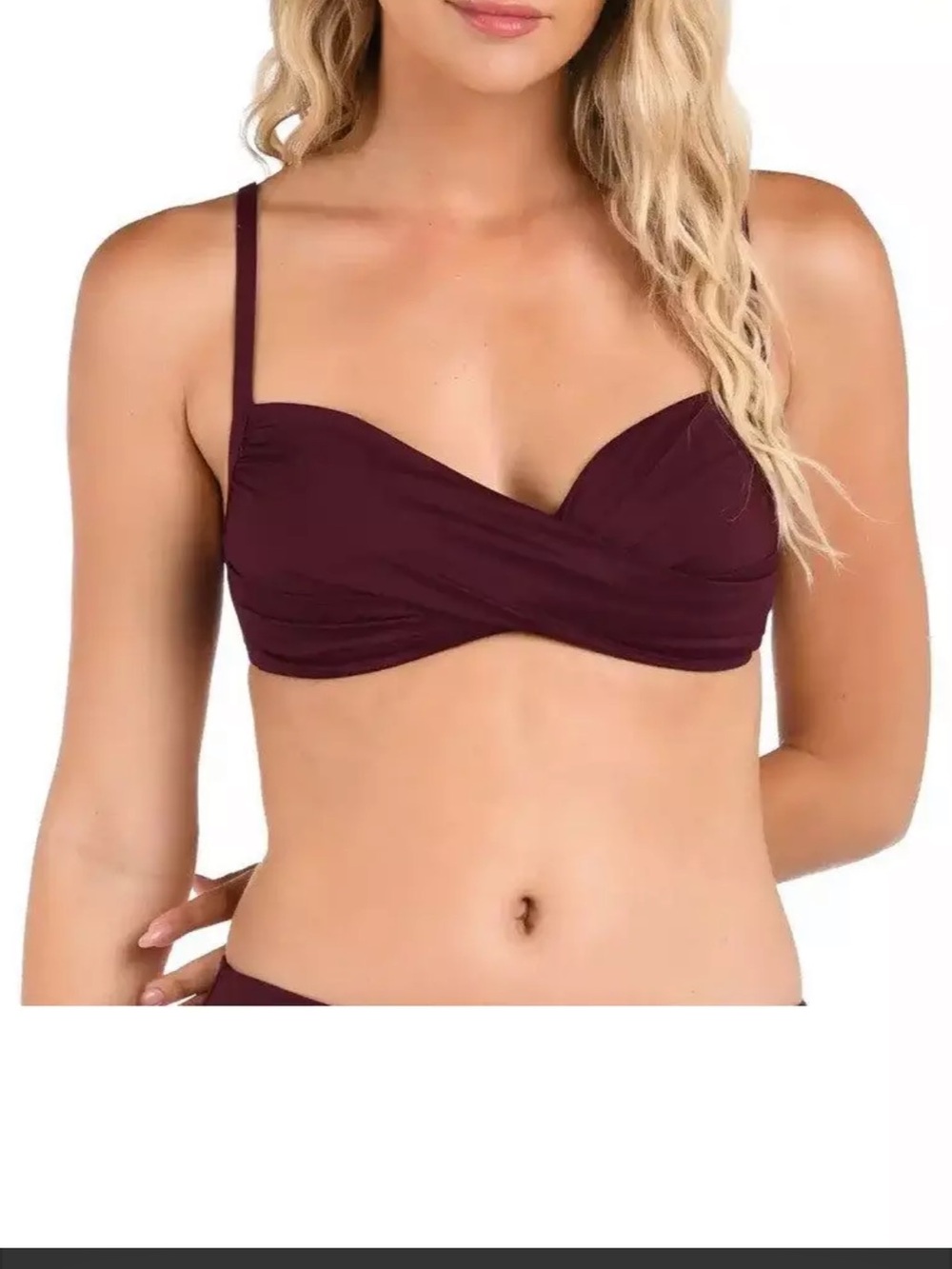 La Blanca Twist Front Bikini top and bottom size 12 Excellent